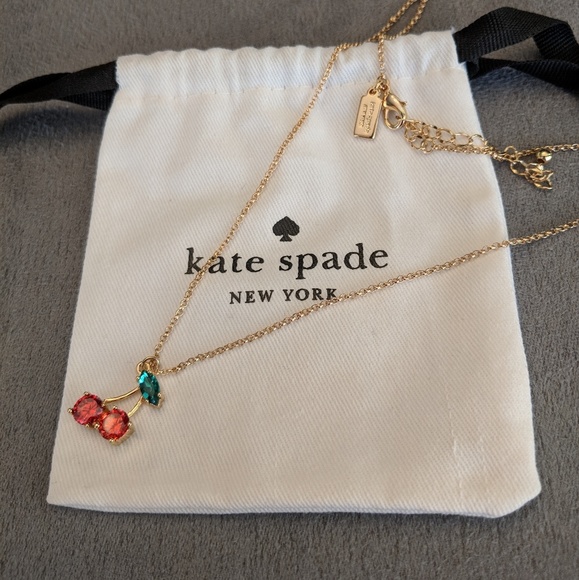 kate spade Jewelry - *NEW* ♠️ Kate Spade cherry 🍒 12k gold necklace